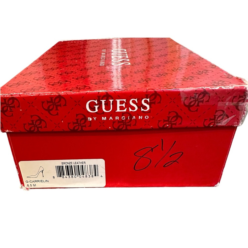 Guess by Marciano Bronze Metallic Leather Stilettos Size 8.5 - Picture 12 of 13